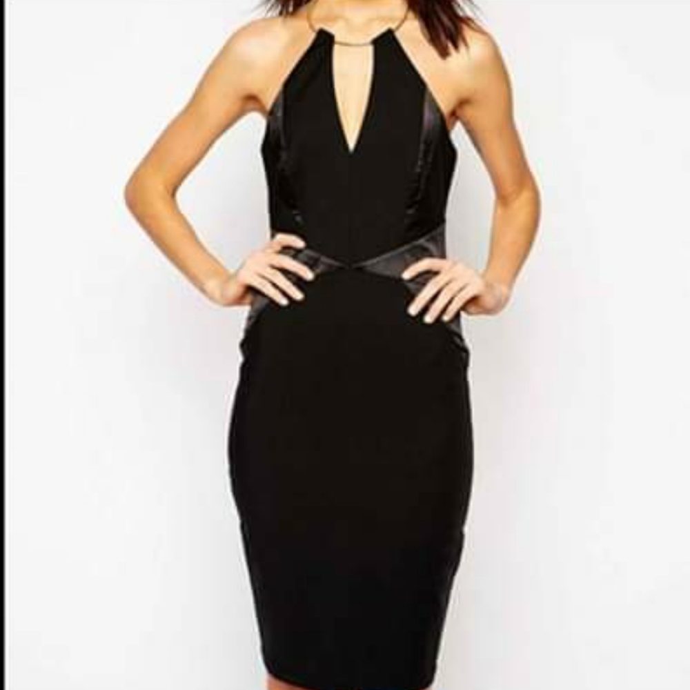 LBD Little Black Dress with Gold Necklace Detail